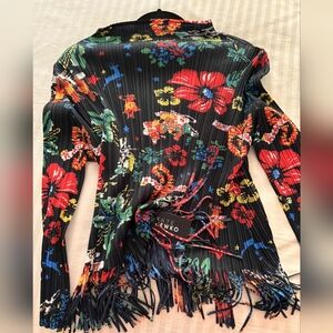 Kate Hewko NWT Multicolor Floral Fringe Blouse | Medium